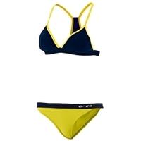 womens enduro bikini blue and marigold