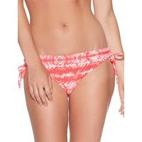 womens ladies tribal print ruched side pink bikini brief pants