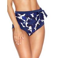 Women\'s Ladies swimwear floral leaf print high waist tummy control holiday bikini bottoms