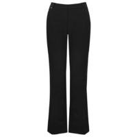 Women\'s Ladies Cotton blend plain black smart bootcut stretch workwear smart trousers