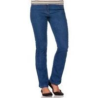 Women\'s Ladies classic flattering slim bootcut boot leg stretch indigo plain denim jeans