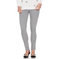 Women\'s Ladies Plain Light Grey Super Sleek slim leg Everyday Denim jeans