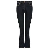 Women\'s Ladies classic flattering slim bootcut boot leg stretch indigo plain denim jeans
