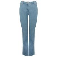 Women\'s Ladies Classic Cotton Rich Bootcut Flare Lightwash Denim Jeans