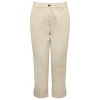 Women\'s Ladies slim leg light stretch 100% cotton summer poplin tapered crop trousers