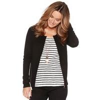 Women\'s Ladies lightweight knit long sleeve round neckline slim fit zip front cardigan