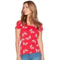 womens womens butterfly scoop neck short sleeve cotton t shirt