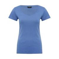 Women\'s Ladies pure cotton plain coloured short sleeve diamond neck pull on jersey top