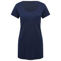 Women\'s Ladies plain chest pocket detail pull on stretch cotton blend longline basic top