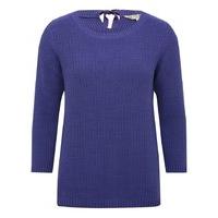 womens ladies pure cotton plain thick knit three quarter length sleeve ...