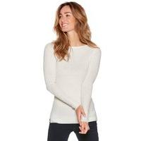 womens ladies textured cable knit slash neck long sleeve jumper