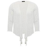 Women\'s Ladies 3/4 sleeve textured popcorn knit drape open front shrug cardigan