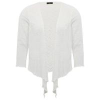 Women\'s Ladies 3/4 sleeve textured popcorn knit drape open front shrug cardigan