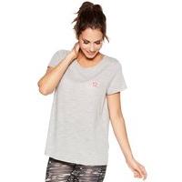 womens ladies training zone loose fit yoga sports crew neck t shirt