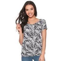 womens ladies petite size stretch jersey short sleeve palm print bubbl ...