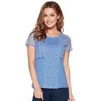 womens ladies cotton blend lightweight jersey short sleeve scoop neck  ...