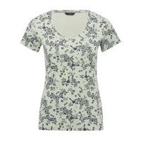 womens ladies pure cotton short sleeve floral bird print scoop neck ca ...