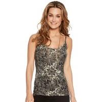 womens ladies spaghetti strap scoop neck jungle floral print pull on j ...