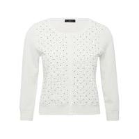 womens ladies ribbed three quarter length sleeve crochet lace sparkle  ...