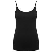 Women\'s Ladies viscose stretch jersey plain essential spaghetti strap casual cami vest top