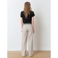 Woman\'s wide-legged cotton / linen basketweave trousers, HAROUE