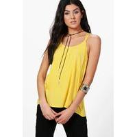 Woven Strappy Cami - yellow