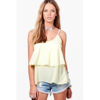 woven tiered cami yellow