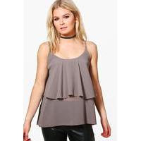 Woven Tiered Cami - grey