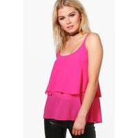 woven tiered cami pink