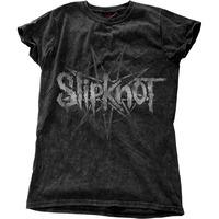 Women's Slipknot Logo Star Black Snow Wash T-shirt