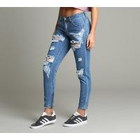 Womens Distressed Jean