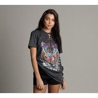 womens moto lace up t shirt