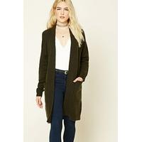 wool blend longline cardigan