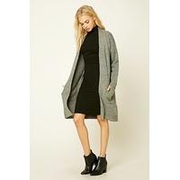 wool blend longline cardigan