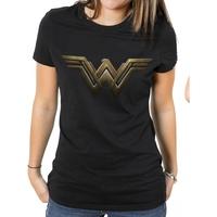 Wonder Woman Movie Logo Women\'s Small T-Shirt - Black