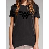 Wonder Woman - Vintage Logo Women\'s Large T-Shirt - Black