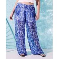 woven print trousers long