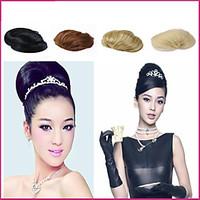 Women Hair Clip In Hair Bun Bridal Hair Chignon Hairpieces Synthetic Hair Natural Clip On Bun Extension Q9