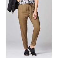 Woven Tie Waist Trouser Short