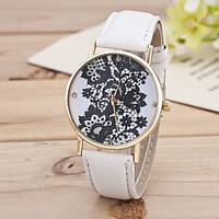 Women\'s Multicolor Black Flower Gold Shell Belt Fashion In Geneva Quartz Watch