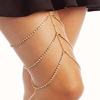 womens body jewelry leg chain fashion rhinestone geometric jewelry for ...