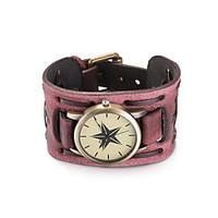 Women\'s Unisex Fashion Watch Wrist watch Bracelet Watch Water Resistant / Water Proof Quartz Leather Band Vintage Bohemian BangleBlack Strap Watch