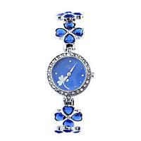 Women\'s Fashion Watch Quartz Alloy Band Casual Black White Blue Silver Pink