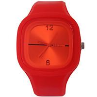 Women\'s Fashion Watch Quartz Silicone Band Casual Red Green Pink