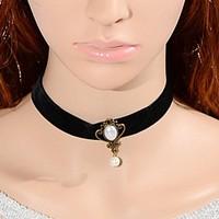 Women\'s Choker Necklaces Collar Necklace Statement Necklaces Vintage Necklaces Pearl Lace Fashion Jewelry Wedding Party 1pc