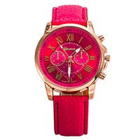 womens fashion watch quartz leather band casual black pink rose