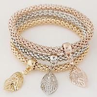 Women\'s Charm Bracelet Rhinestone Alloy Simple Style Fashion Rainbow Jewelry 1set