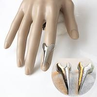 Wolf Claw Pattern Ring Unique Design Halloween Daily Casual Jewelry Alloy Nail Finger Rings 1pc5 Silver