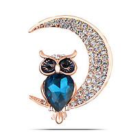 Women\'s Fashion Alloy/Rhinestone Moon Brooch Pin Party/Daily/Casual Animal Shapes Jewelry 1pc