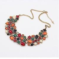 Women\'s Statement Necklaces Zircon Alloy Fashion Luxury Jewelry Orange Jewelry Wedding Party 1pc